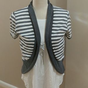 Decree blue & white striped cardigan